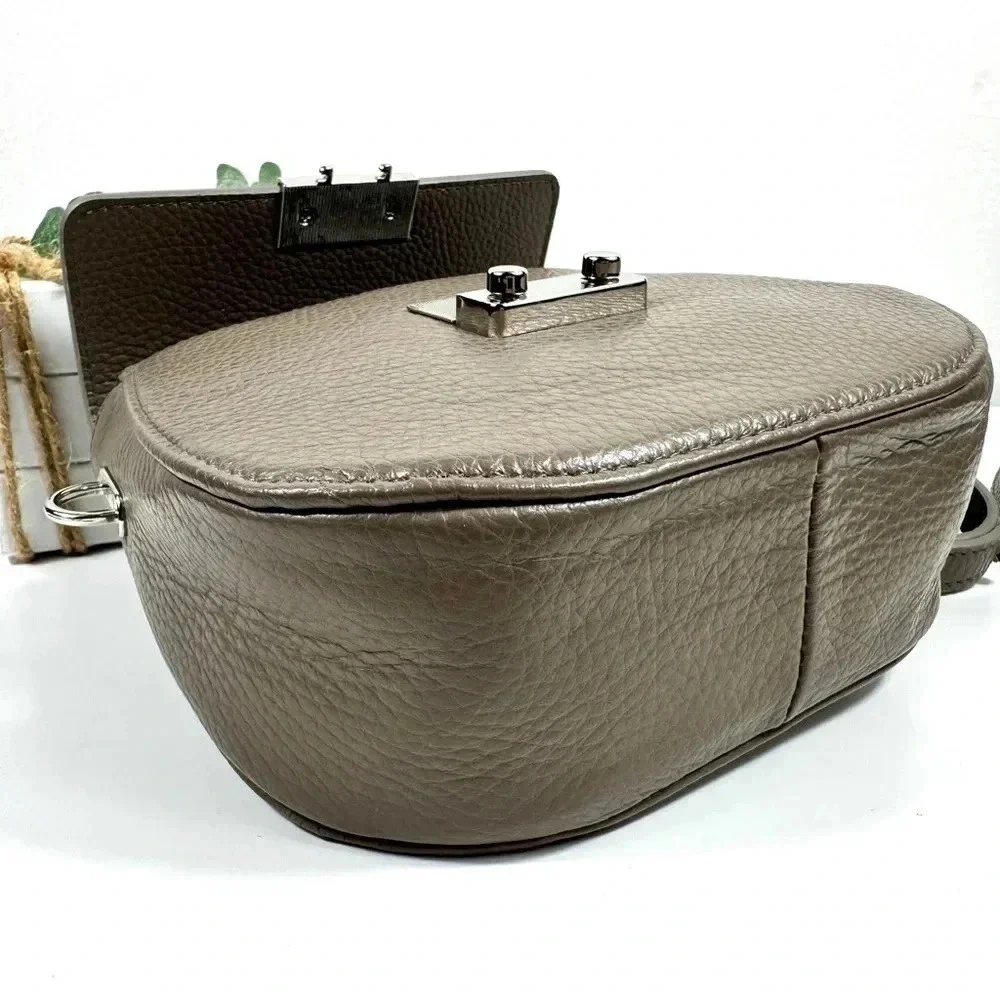 NWT Italy 100% Premium Leather Handbag Limited Small Crossbody Purse - Picture 7 of 9